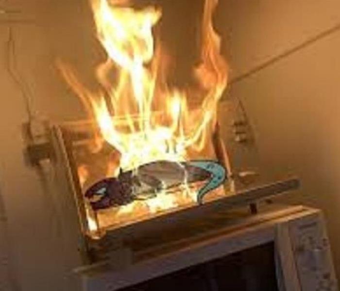 toaster oven on fire